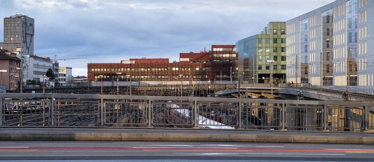 Basel Bahnhof Gleise Brücke