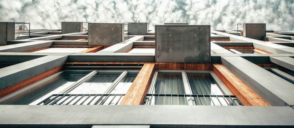 Moderne Architektur mit Balkone