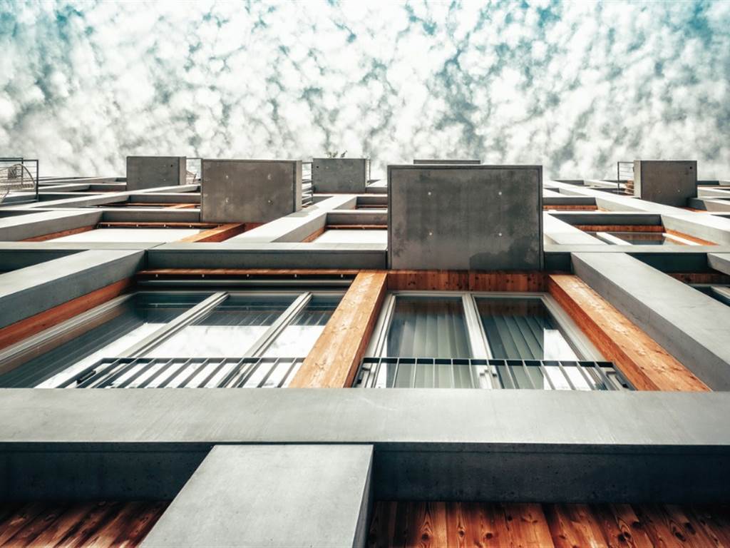 Moderne Architektur mit Balkone