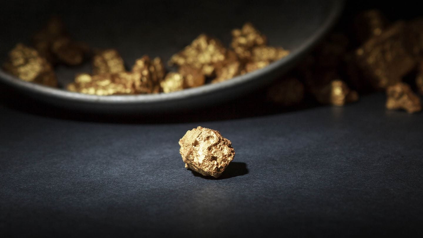 Gold Klumpen