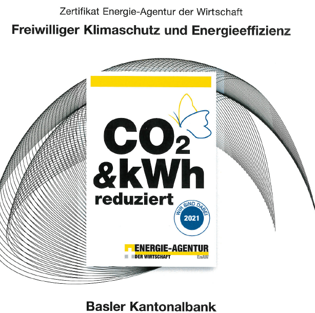 Zertifikat CO2&kWh reduziert