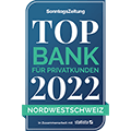 Die Basler Kantonalbank wurde in der Umfrage durch die SonntagsZeitung zur Nordwestschweizer «Top Bank 2022» für Privatkunden gekürt.