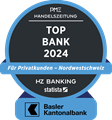 Die Basler Kantonalbank wurde in der Umfrage durch die SonntagsZeitung zur Nordwestschweizer «Top Bank 2024» für Privatkunden gekürt.