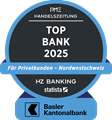 Die Basler Kantonalbank wurde in der Umfrage durch die SonntagsZeitung zur Nordwestschweizer «Top Bank 2025» für Privatkunden gekürt.